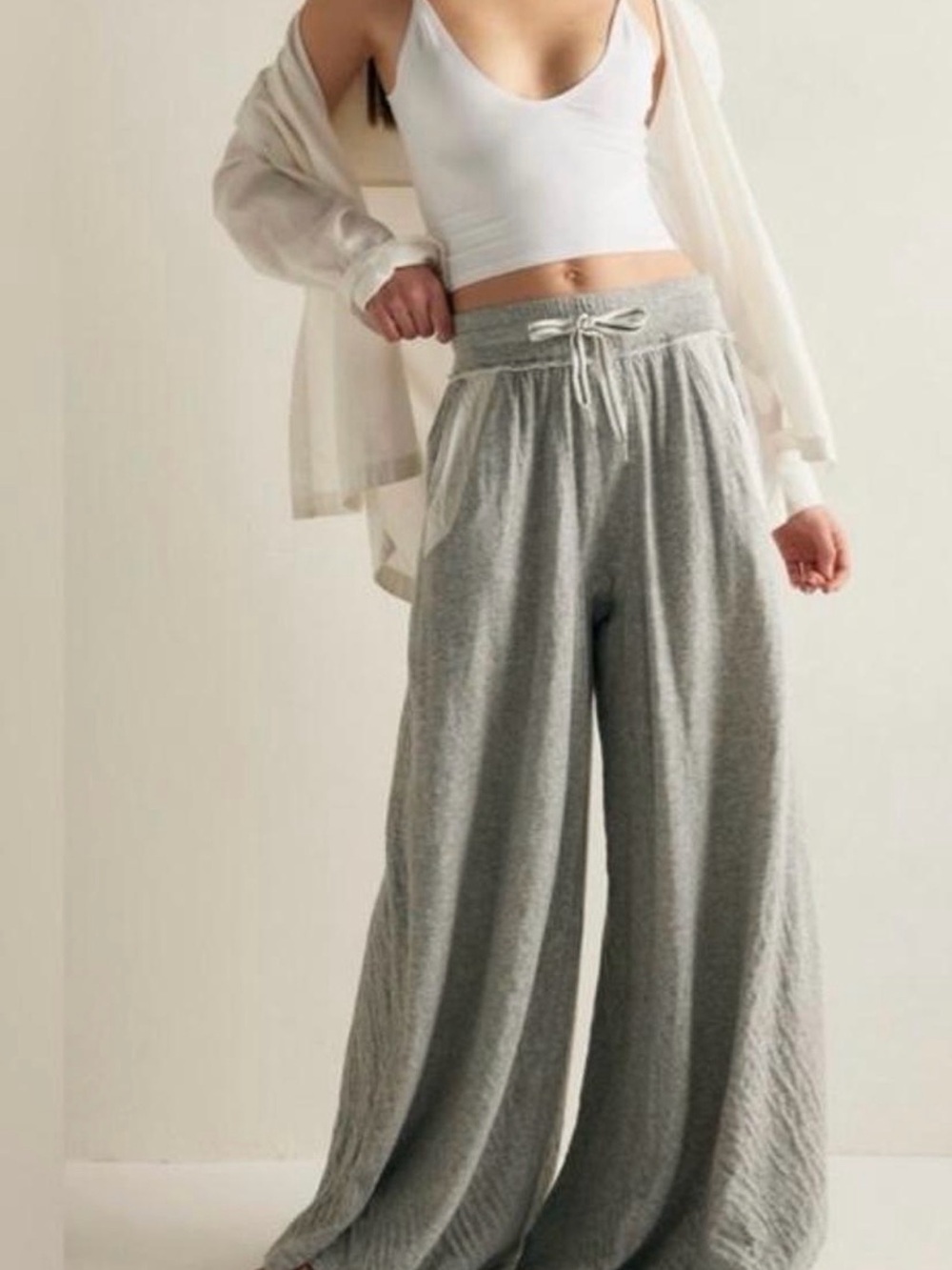 Free People- Wait A Minute Wide-Leg Lounge Pants